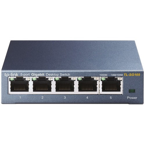 TP-Link TP-LINK TL-SG105 5-Port 10/100/1000Mbps Desktop Gigabit Steel Cased Switch TPLTLSG105