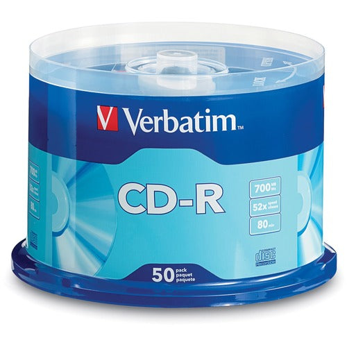 Verbatim CD-R 700MB 52X with Branded Surface - 50pk Spindle - VER94691