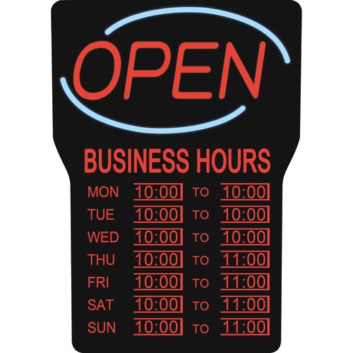 Royal Sovereign Business Hours Open Sign - RSIRSB1342E