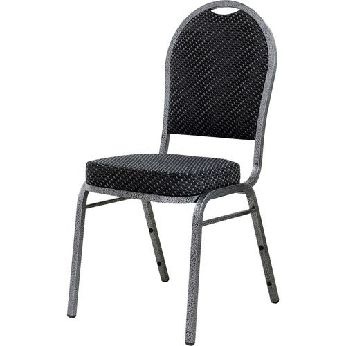 Lorell Upholstered Textured Fabric Stacking Chairs - 4/CT - LLR62525 FYNZ  FRN