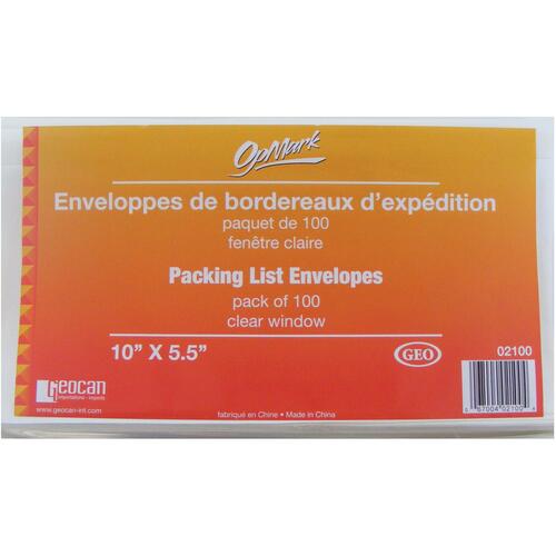 Geocan Packing List/Invoice Enclosed Envelopes - GCI02100