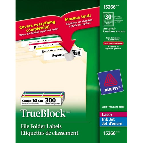 Avery&reg; TrueBlock File Folder Label - AVE15266