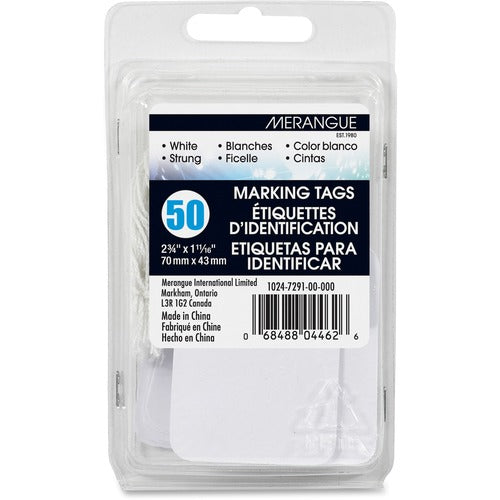 Merangue 50 Pack White Strung Tags - MGE10247291