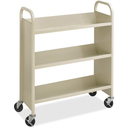 Safco Safco Steel 3-Shelf Single-Sided Book Carts SAF5358SA  FRN