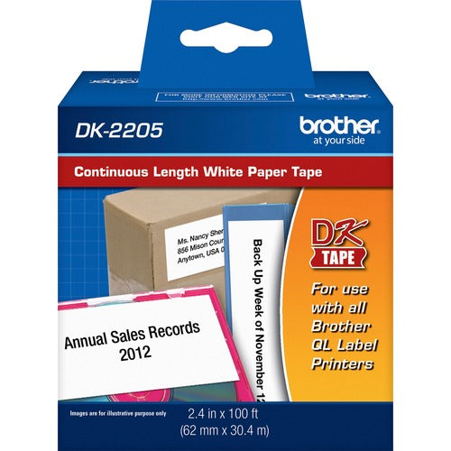 Brother Continuous Length White Film DK Tape - BRTDK2205