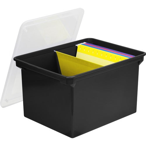 Storex Storex Hvy-duty Plastic Stackable File Totes STX61528B06C