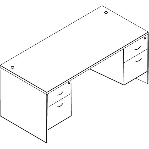 OSP Furniture Double Pedestal Desk 60"x30" - OSP439851  FRN
