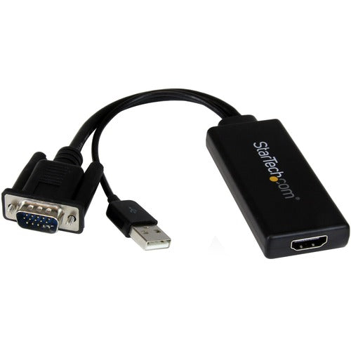 StarTech.com VGA to HDMI Adapter with USB Audio - VGA to HDMI Converter for Your Laptop / PC to HDTV - AV to HDMI Connector (VGA2HDU) - STCVGA2HDU