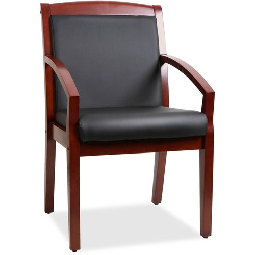 Lorell Lorell Sloping Arms Wood Guest Chair LLR20014  FRN