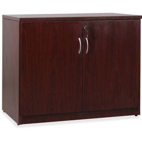 Lorell Lorell Essentials Series Mahogany 2-door Storage Cabinet LLR69612  FRN