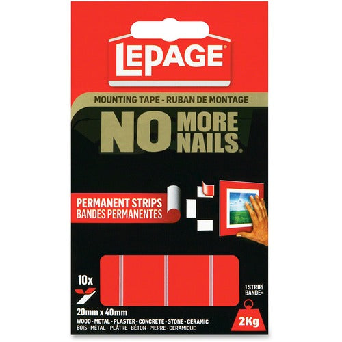 LePage No More Nails Mounting Tape Permanent Strips - LEP1873067