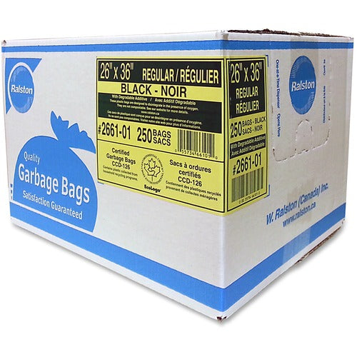 Ralston Black Regular-Strength Industrial Bags - RLS266101