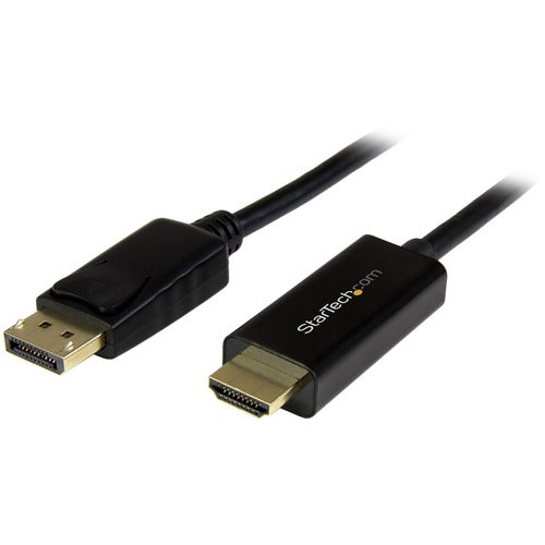 StarTech.com StarTech.com 6ft (2m) DisplayPort to HDMI Cable, 4K 30Hz Video, DP 1.2 to HDMI Adapter Cable Converter for HDMI Monitor/Display, Passive STCDP2HDMM2MB