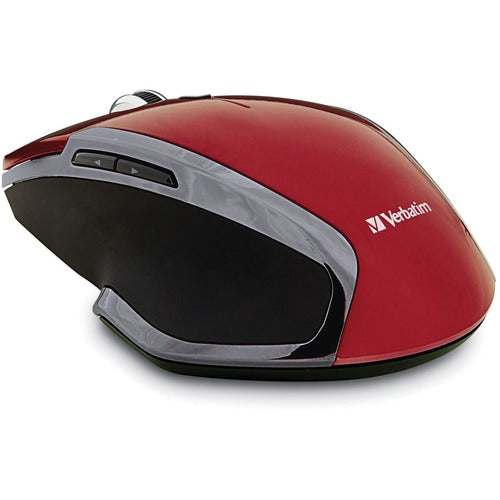 Verbatim Wireless Notebook 6-Button Deluxe Blue LED Mouse - Red - VER99018