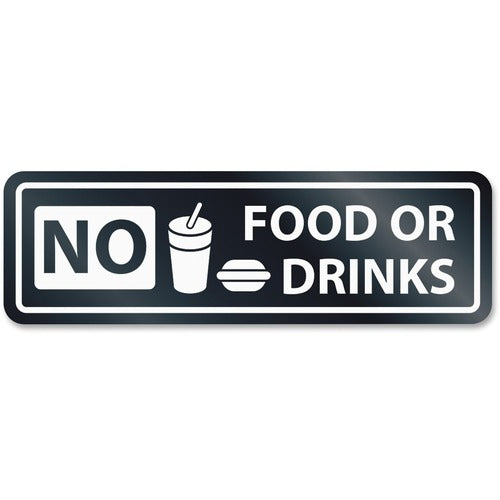 HeadLine HeadLine No Food Or Drinks Window Sign USS9434