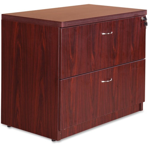 Lorell Lorell Chateau Series Mahogany Laminate Desking - 2-Drawer LLR34312  FRN