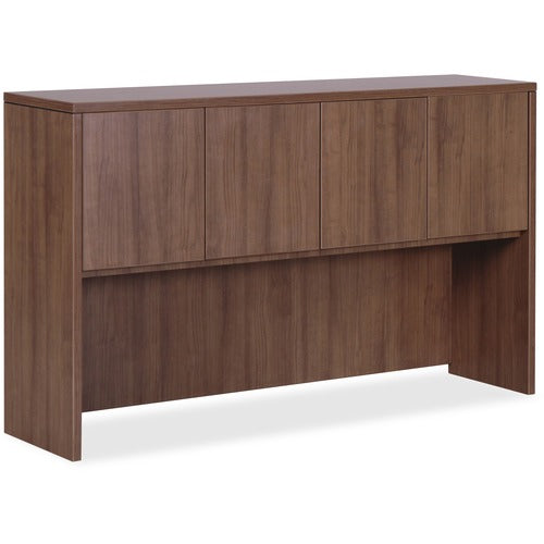 Lorell Lorell Essentials Series Walnut 4-Door Hutch LLR69977  FRN