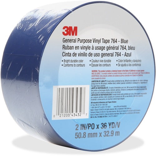 3M General Purpose 764 Vinyl Tape - MMM7642X36BLU