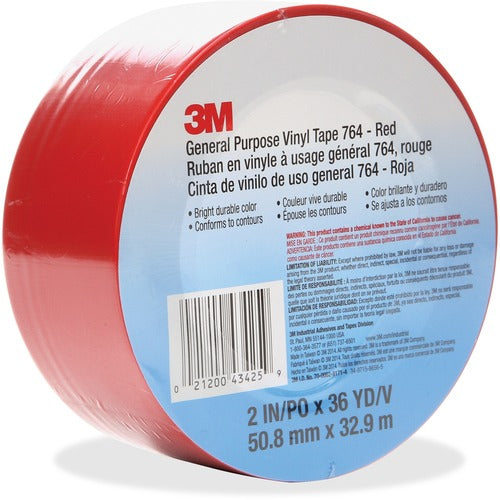 3M General Purpose 764 Vinyl Tape - MMM7642X36RED