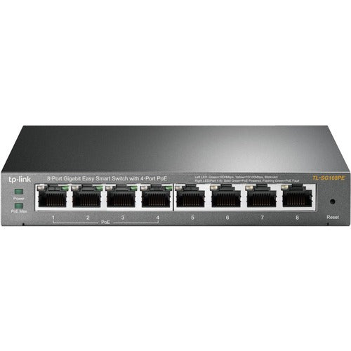 TP-Link TP-Link 8-Port Gigabit Easy Smart Switch with 4-Port PoE TPLTLSG108PE