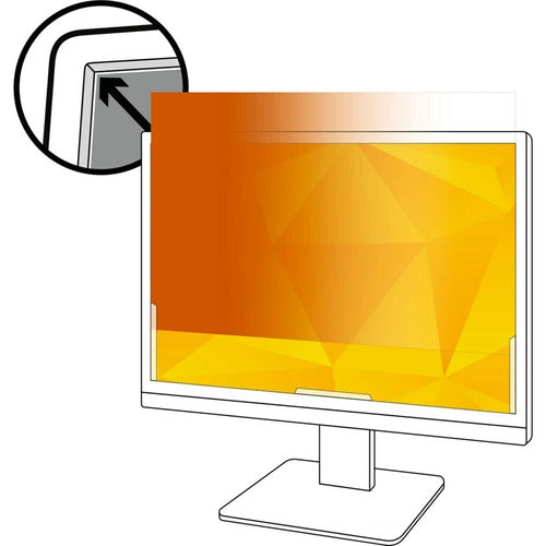 3M Gold Privacy Filter for 22" Widescreen Monitor (16:10) (GF220W1B) Gold, Glossy - MMMGF220W1B