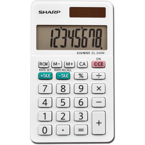 Sharp Calculators EL-244WB 8-Digit Professional Pocket Calculator - SHREL244WB
