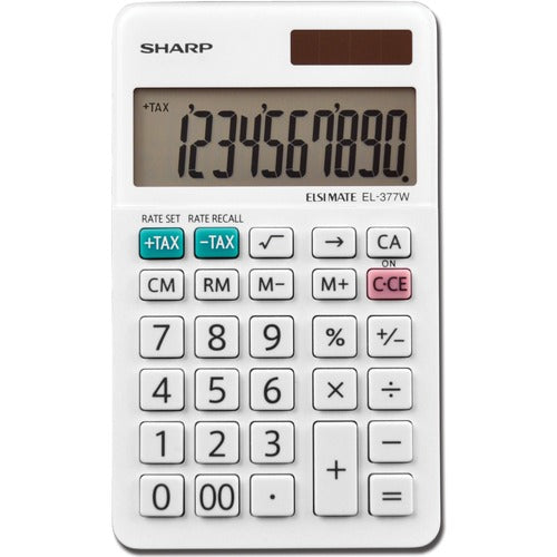 Sharp Calculators EL-377WB 10-Digit Professional Handheld Calculator - SHREL377WB