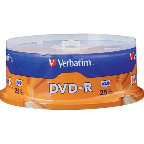 Verbatim AZO DVD-R 4.7GB 16X with Branded Surface - 25pk Spindle - VER95058