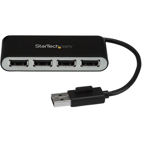StarTech.com 4 Port Portable USB 2.0 Hub w/ Built-in Cable - 4 Port USB Hub - STC571604