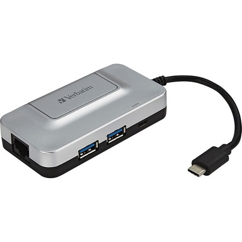 Verbatim Verbatim USB-C 3-Port Hub with Gigabit Ethernet and Power Delivery VER99354