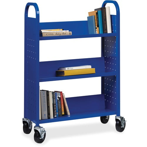 Lorell Lorell Single-sided Steel Book Cart LLR99934  FRN