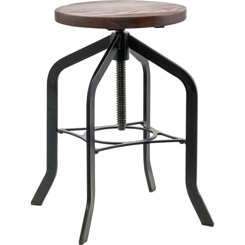 Lorell Lorell Wood Seat Industrial Swivel Stool LLR59490