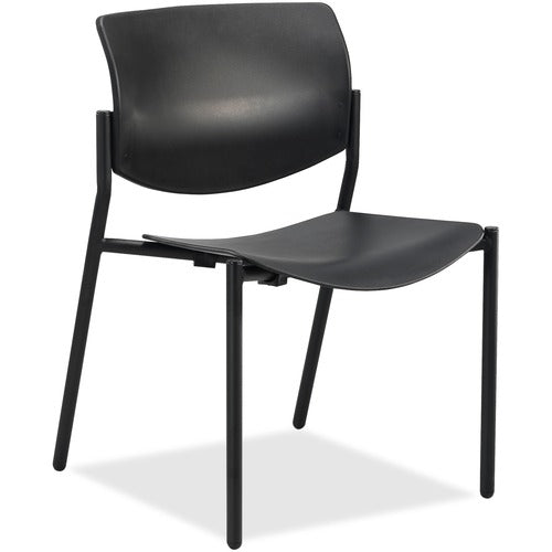 Lorell Lorell Stack Chairs with Molded Plastic Seat & Back LLR83113