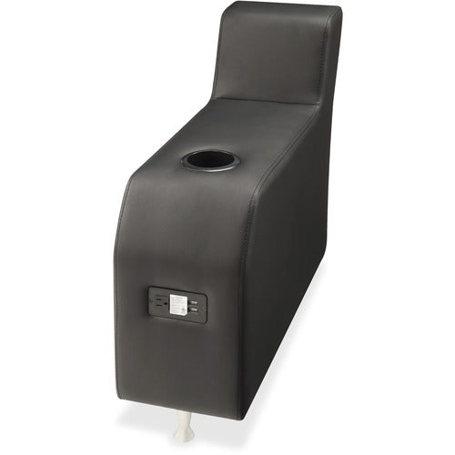 Lorell Fuze Modular Series Black Leather Guest Seating - LLR86923