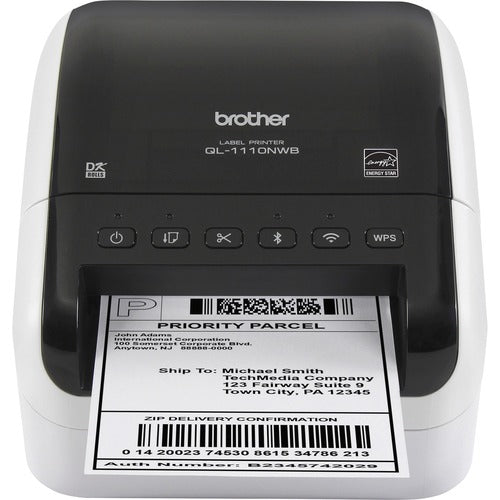 Brother QL-1110NWB Direct Thermal Printer - Monochrome - Desktop - Label Print - Ethernet - USB - BRTQL1110NWB