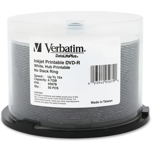 Verbatim Verbatim DataLifePlus 95079 DVD Recordable Media - DVD-R - 16x - 4.70 GB - 50 Pack Spindle VER95079