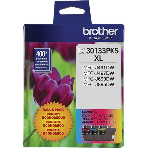 Brother LC30133PKS Original Ink Cartridge - Tri-pack - Cyan, Magenta, Yellow - BRTLC30133PKS