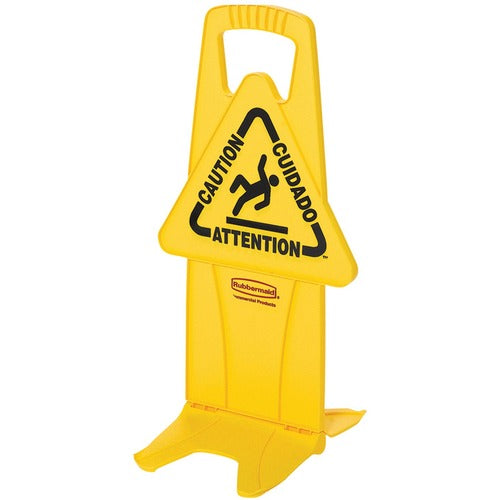 Rubbermaid Commercial Stable Safety Sign with Tri-Lingual "Caution" Imprint - RUB123125