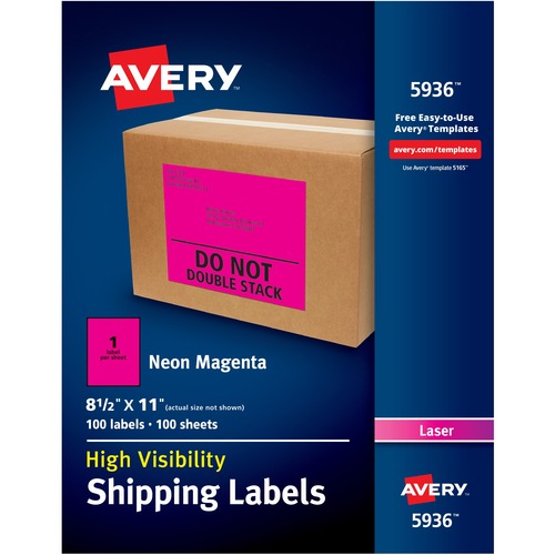 Avery&reg; High Visibility Neon ID Labels - AVE05936