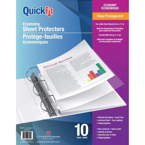 QuickFit Clear Economy Sheet Protectors - RGO52850