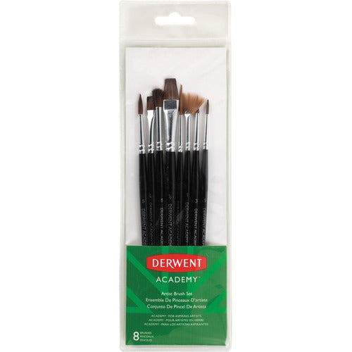 Derwent Derwent Academy Artist Brush Set, 8 Pack DWT98238