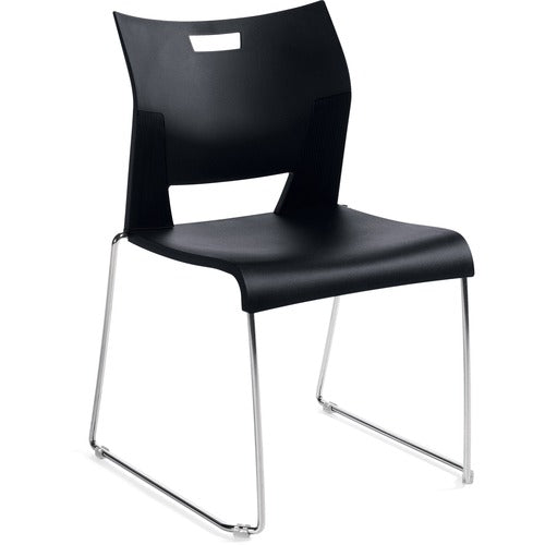 Global Duet Armless Stacking Chair - GLB6621BLKCM OVZ