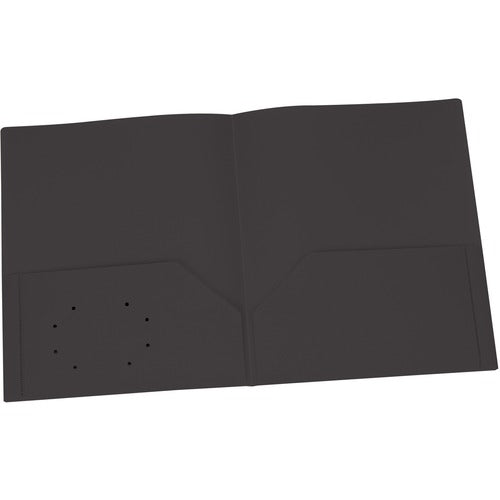 Oxford Black Two Pocket Poly Portfolio - OXF76015