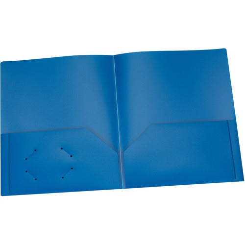 Oxford Blue Two Pocket Poly Portfolio - OXF76019