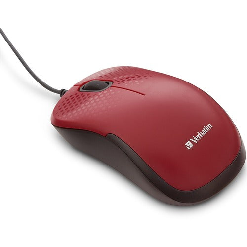 Verbatim Verbatim Silent Corded Optical Mouse - Red VER70234