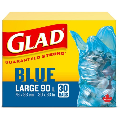 Glad Blue Recycle Large 90L Bags - CLO11578PAK2