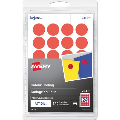 Avery&reg; Avery&reg; Removable Colour Coding Labels AVE2343