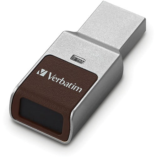 Verbatim 32GB Fingerprint Secure USB 3.0 Flash Drive - Silver - VER70367