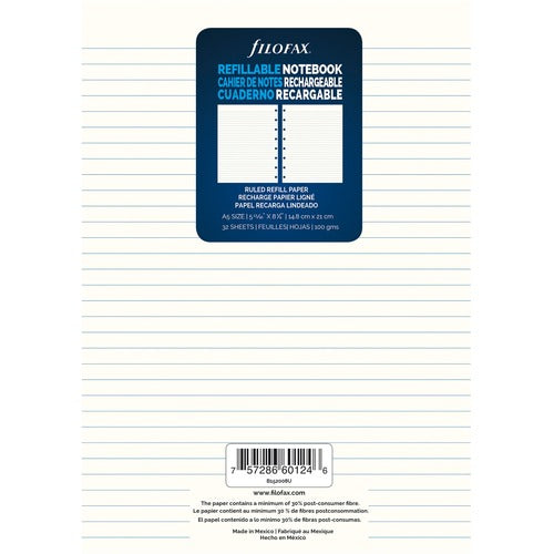 Filofax A5 Notebook Refill - BLIB152008U