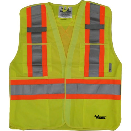 Viking 5pt. Tear Away Safety Vest - VIK6135GLXL